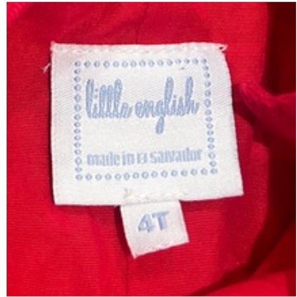 Little English Hot Air Balloon Button Tab John John Overalls | Size 4T | Red - Picture 4 of 4